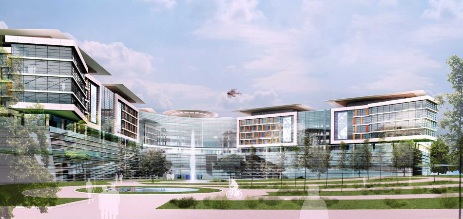 Hospitals and medical centers around Okmeydanı.